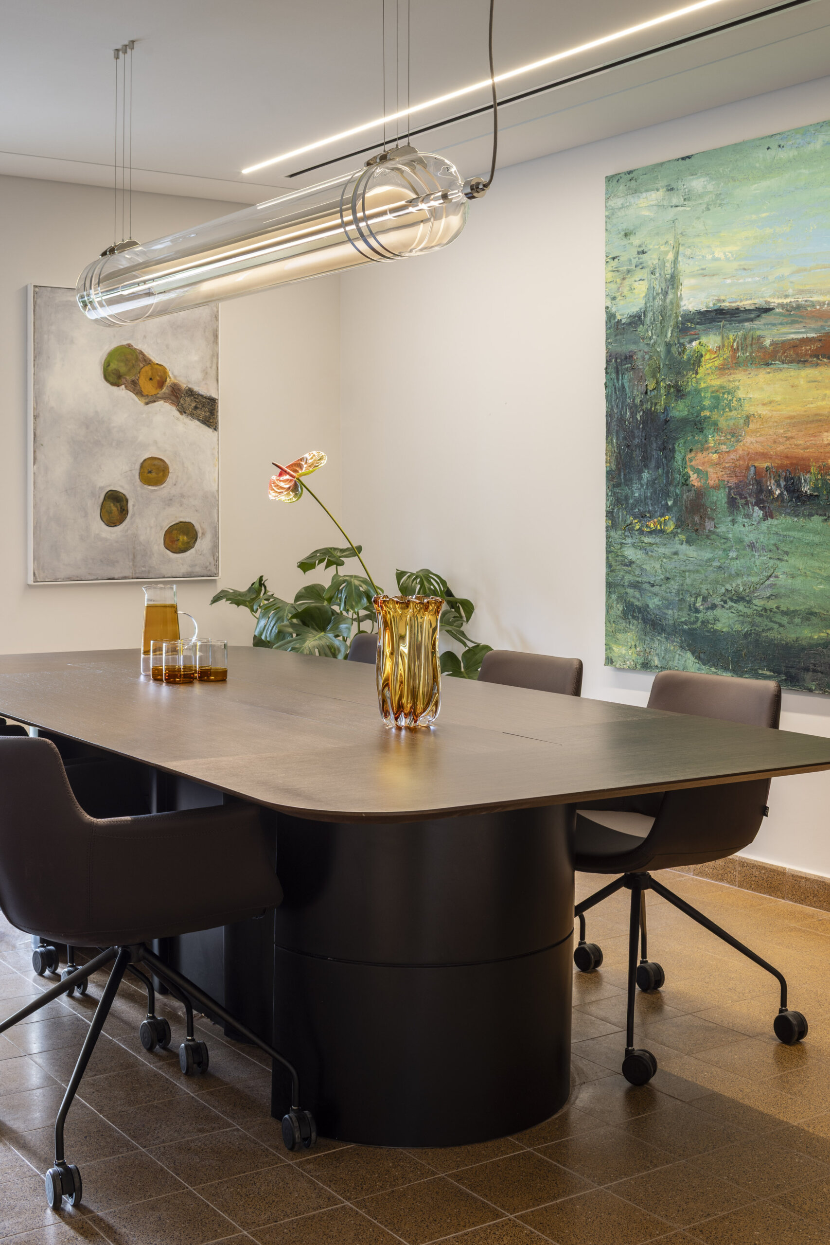 Moon table by Pitaro+rego chair by B&T